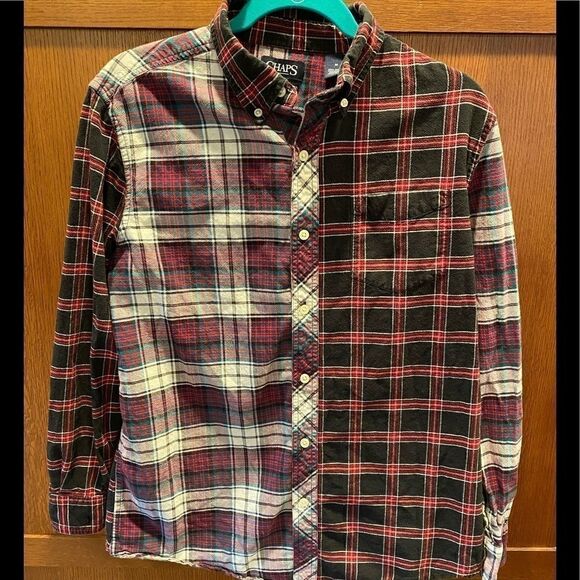 Chaps Classic Oxford Colorblock L/S Shirt - Picture 1 of 3